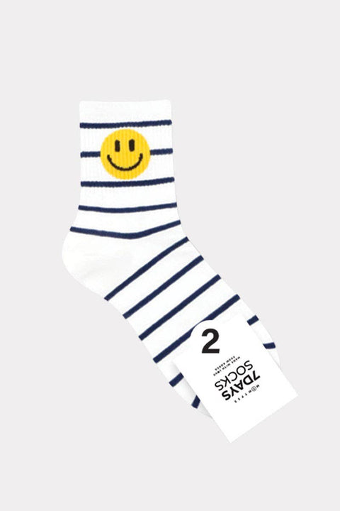 Stripe Happy Smile Socks