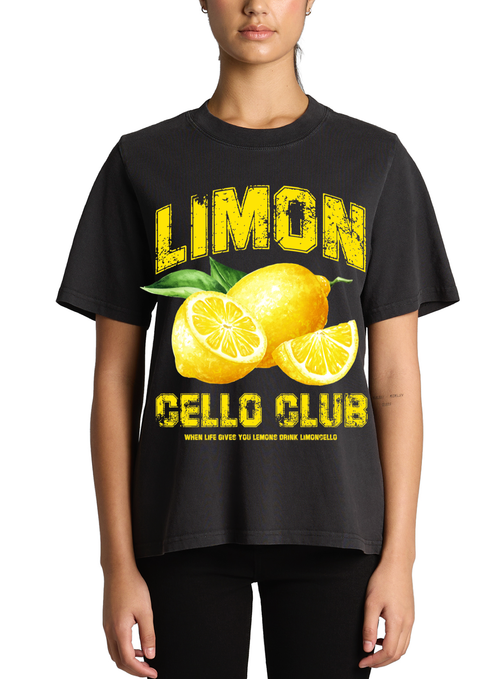 LIMONCELLO Club Faded Black Tee