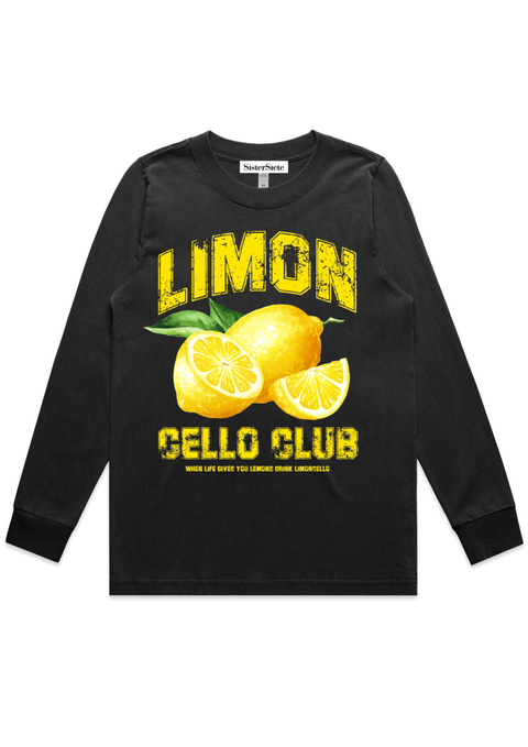 LIMONCELLO Club Faded Black Long sleeve Tee