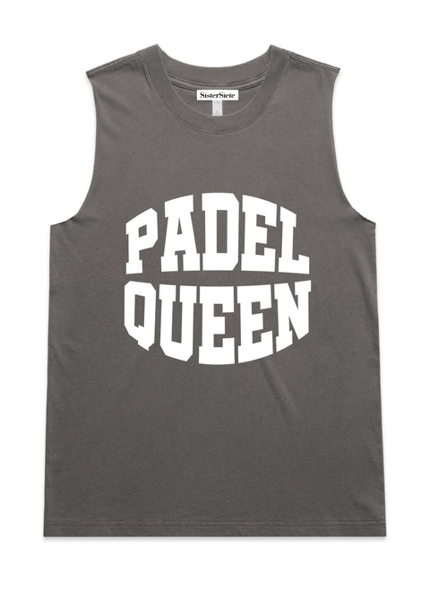 Padel Queen Faded Grey Tank
