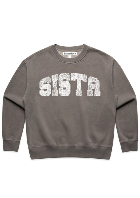 Faded Grey Snakeskin SISTA Relaxed Fit Sweatshirt