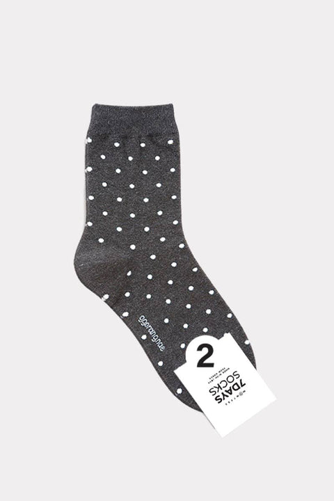 Grey Polka Dot Sock