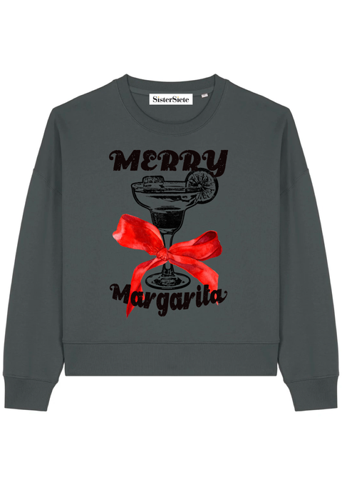 Merry Margarita Relaxed Fit Anthracite Grey Sweatshirt