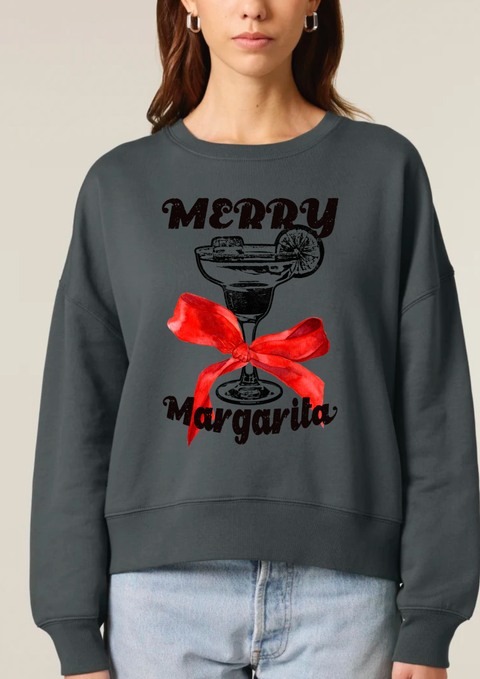 Merry Margarita Relaxed Fit Anthracite Grey Sweatshirt