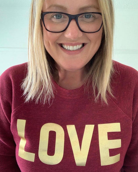 Red and Gold LOVE Sweatshirt