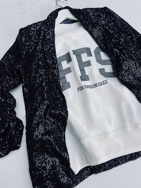 FFS..... For Fashion Sake Off White Oversized Sweatshirt