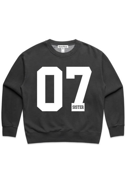 Oversized 07 Faded Black sweatshirt