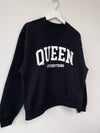 Queen Of Everything Black Oversized Sweatshirt