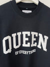 Queen Of Everything Black Oversized Sweatshirt