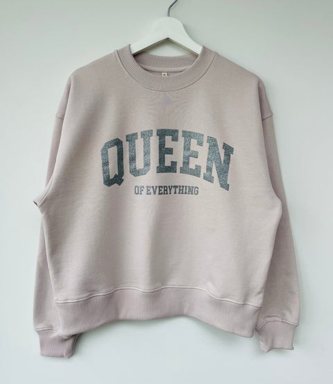 Queen Of Everything Light Rose Oversized Sweatshirt