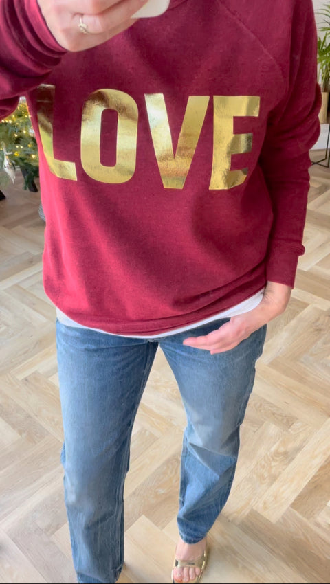 Red and Gold LOVE Sweatshirt