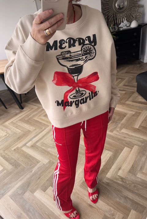 Merry Margarita Relaxed Fit Natural Sweatshirt