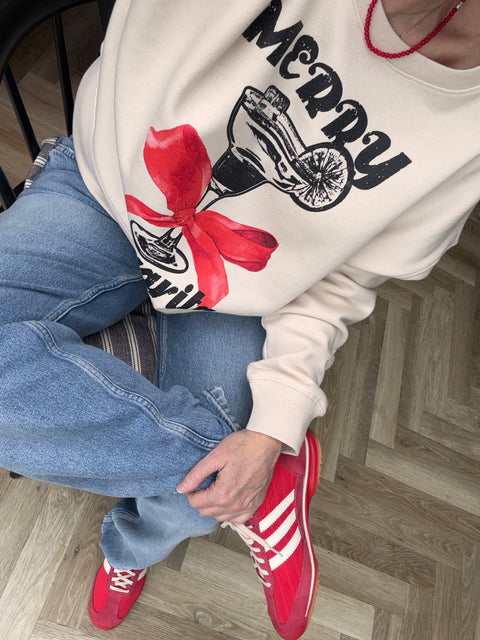 Merry Margarita Relaxed Fit Natural Sweatshirt