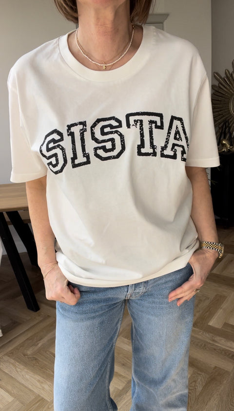 Off White Oversized SISTA Tee