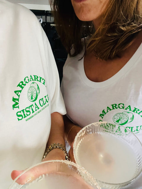 Margarita SISTA Club White Scoop Neck Tee