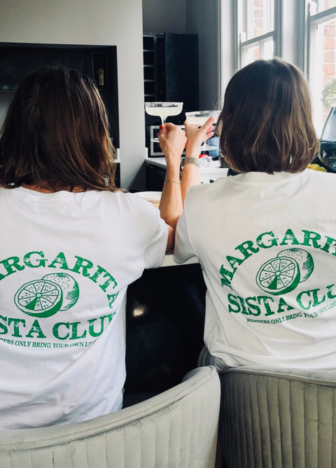 Margarita SISTA Club White Scoop Neck Tee