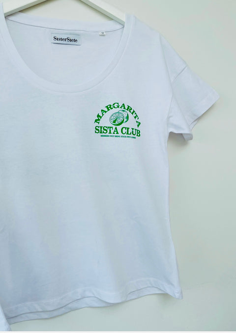 Margarita SISTA Club White Scoop Neck Tee