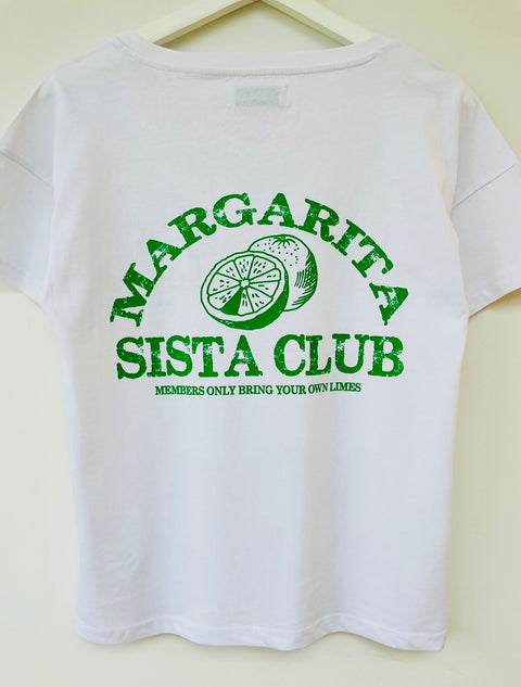 Margarita SISTA Club White Scoop Neck Tee