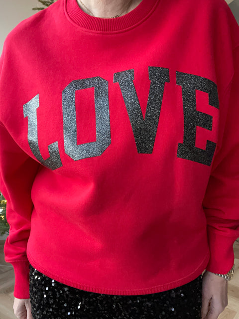 Red Love Oversized Sweatshirt