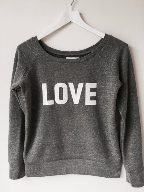 Love Wide Neck Sweatshirt