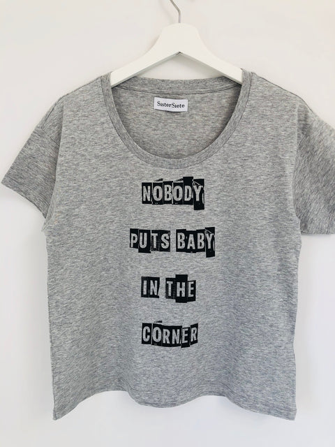 Nobody Puts Baby Grey Relaxed Fit T-Shirt