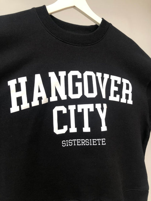 Black Hangover City Oversized Sweatshirt - Sister Siete