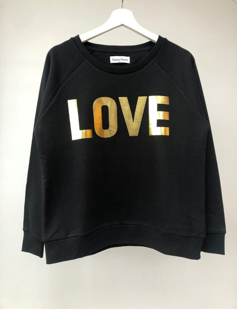 Black Love Relaxed Fit Sweatshirt - Sister Siete
