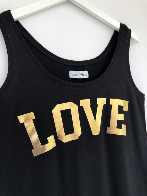 Black Love Vest - Sister Siete