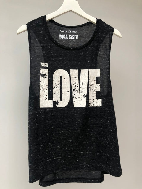 Black Marble Yoga Love Muscle Tank - Sister Siete