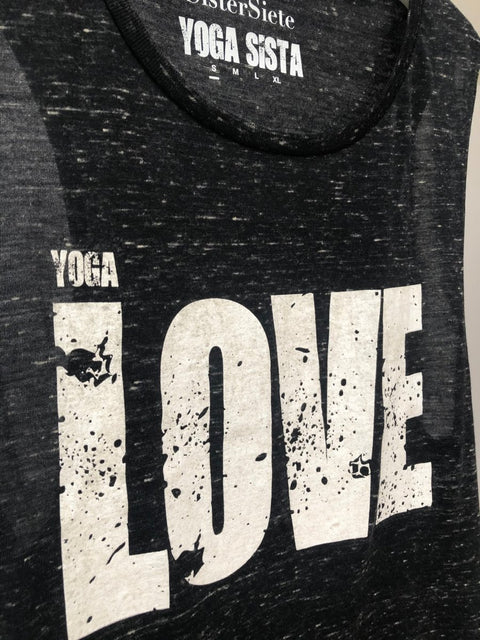 Black Marble Yoga Love Muscle Tank - Sister Siete