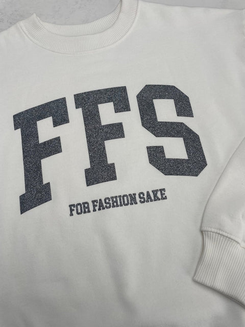 FFS..... For Fashion Sake Off White Oversized Sweatshirt - Sister Siete
